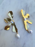 Gold/Silver flower earrings
