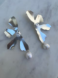 Gold/Silver flower earrings
