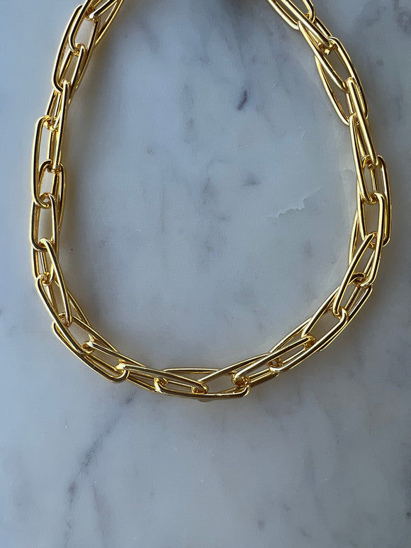 Gold double link chain