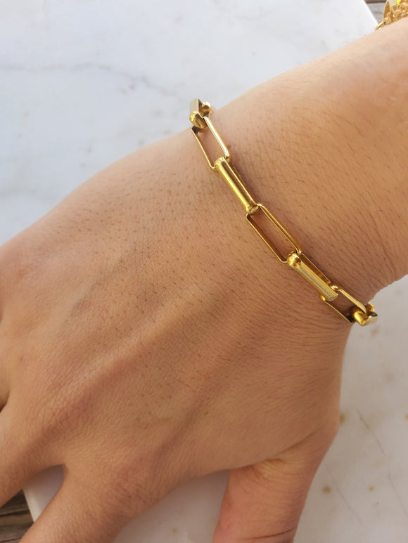 Rectangular Gold Bracelet