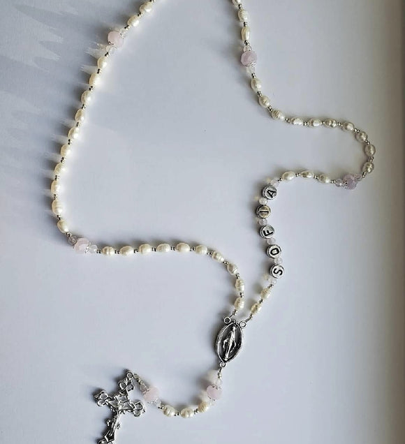 Personalize Rosary with fresh pearl